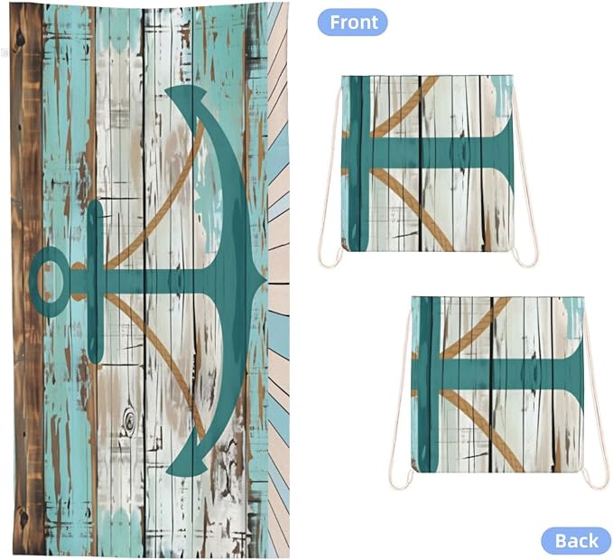 Nautical Anchor Wood Plank