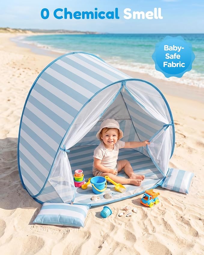 Blue with Door Curtain