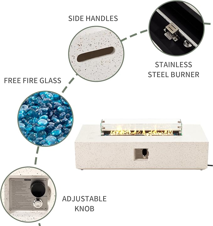 Terrazzo White+Blue Glass
