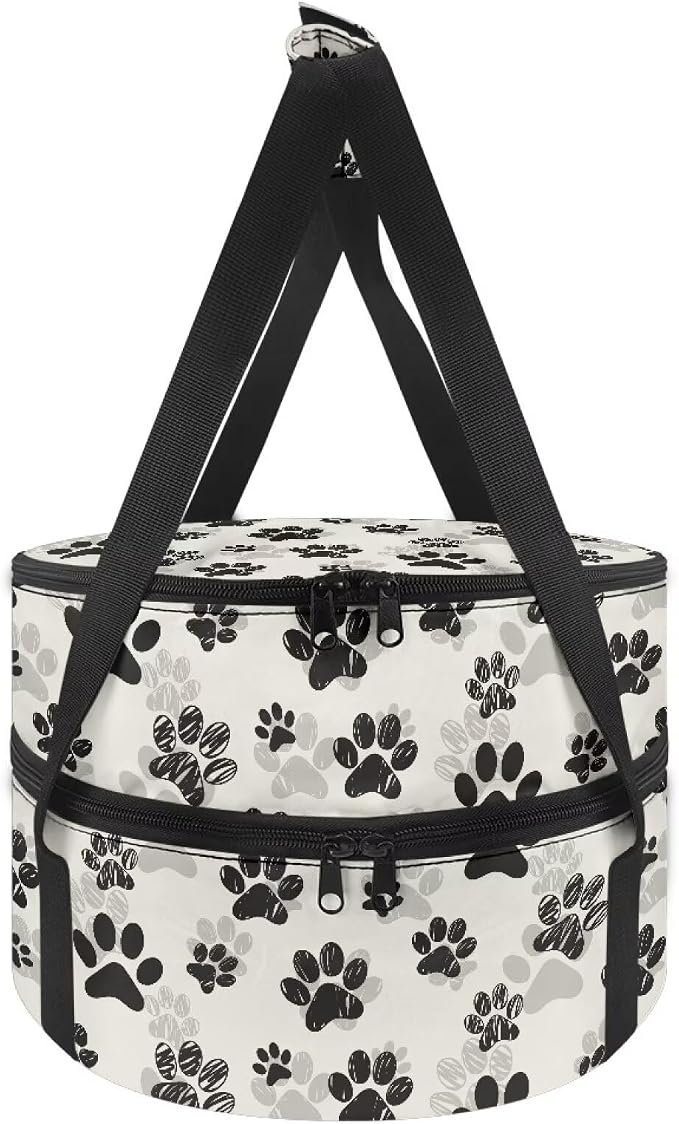 Black Dog Paws Print