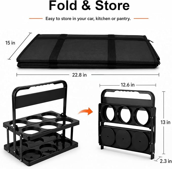 Black Bag with Drink Carrier