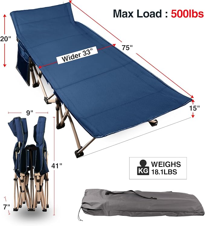 Blue Oversized Cot