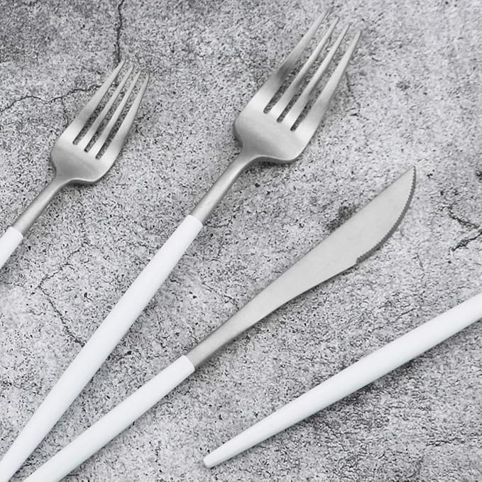 White Handle Silver
