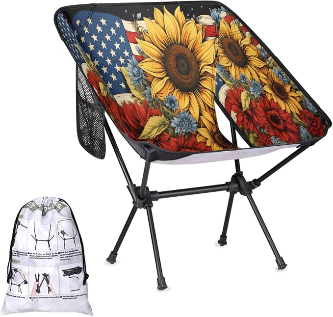 Sunflower American Flag Floral Print