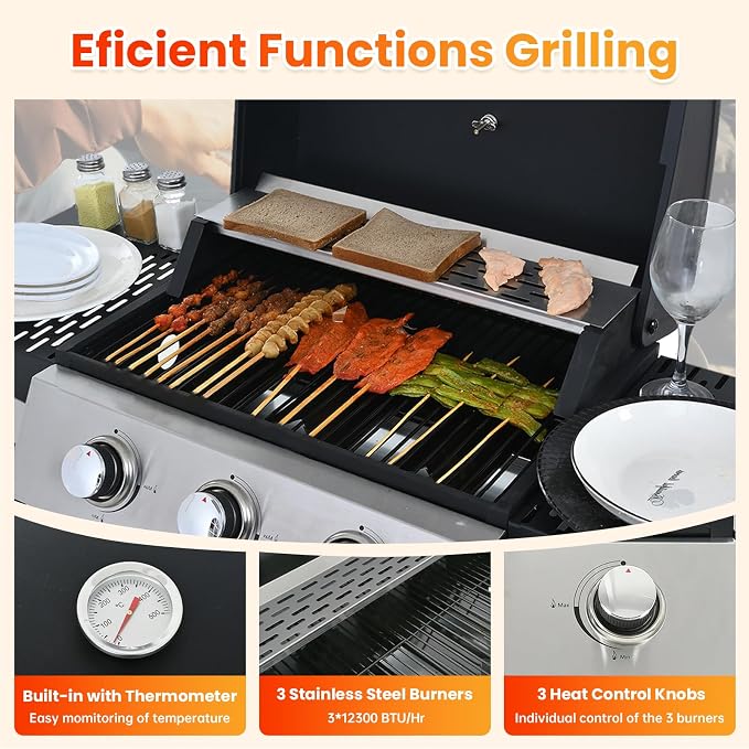3-Burner, 36900 BTU