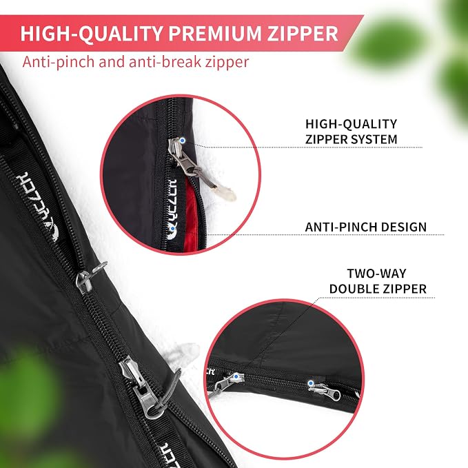 800g Down Filling-Black-Right Zip