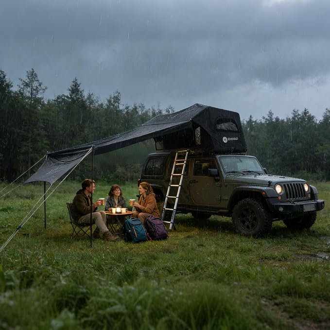 roof tent with awning