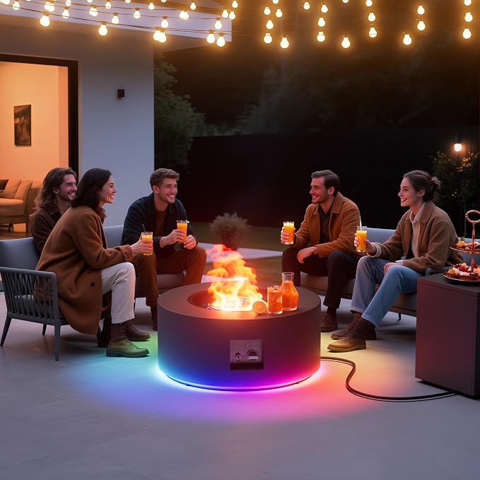 30'' Round Dark Gray w RGB LED