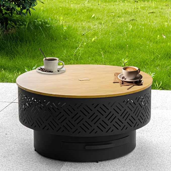 Light wood grain/Black