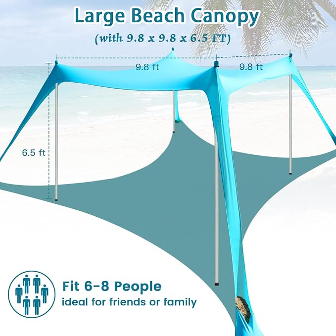 Light Blue (10x10 FT 4 Pole)