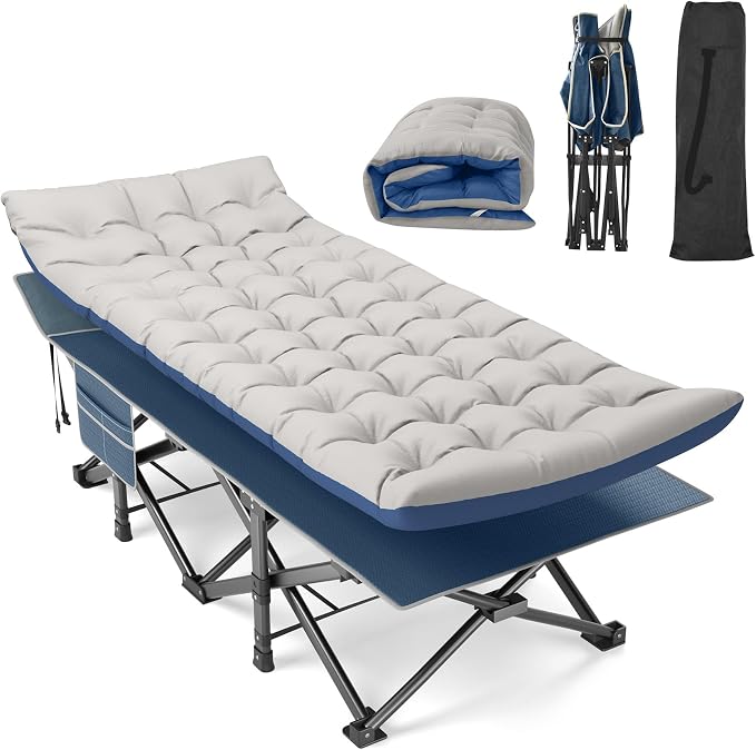 32inch Blue Cot & Grey Blue Cushion