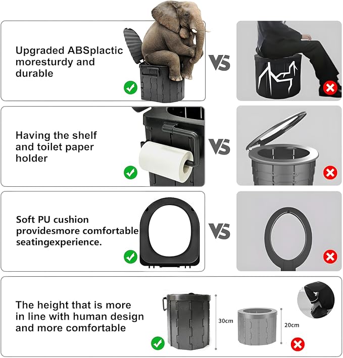 Black Tent with Toilet