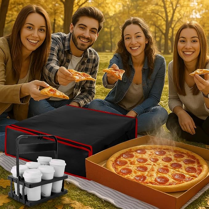 Black-red Bag with Drink Carrier