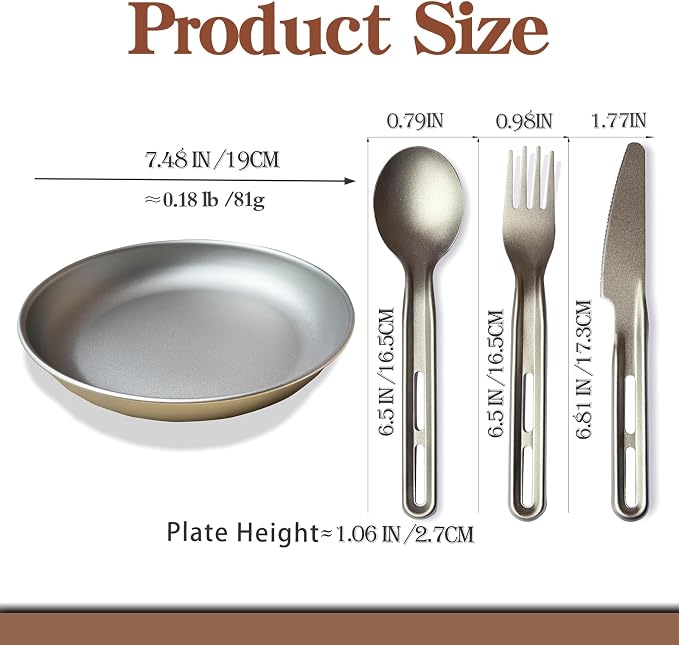 7.48 inch Plate+Cutlery