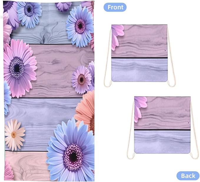Colorful Gerbera Flowers on Wood