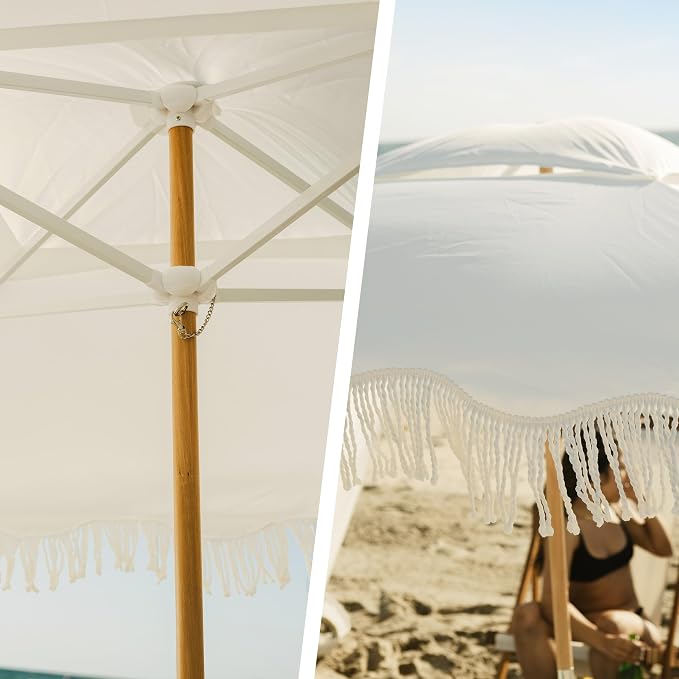 Elegant White with Beach Blanket
