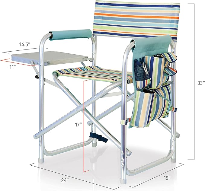 St. Tropez Collection - Sky Blue With Multi Stripe Pattern