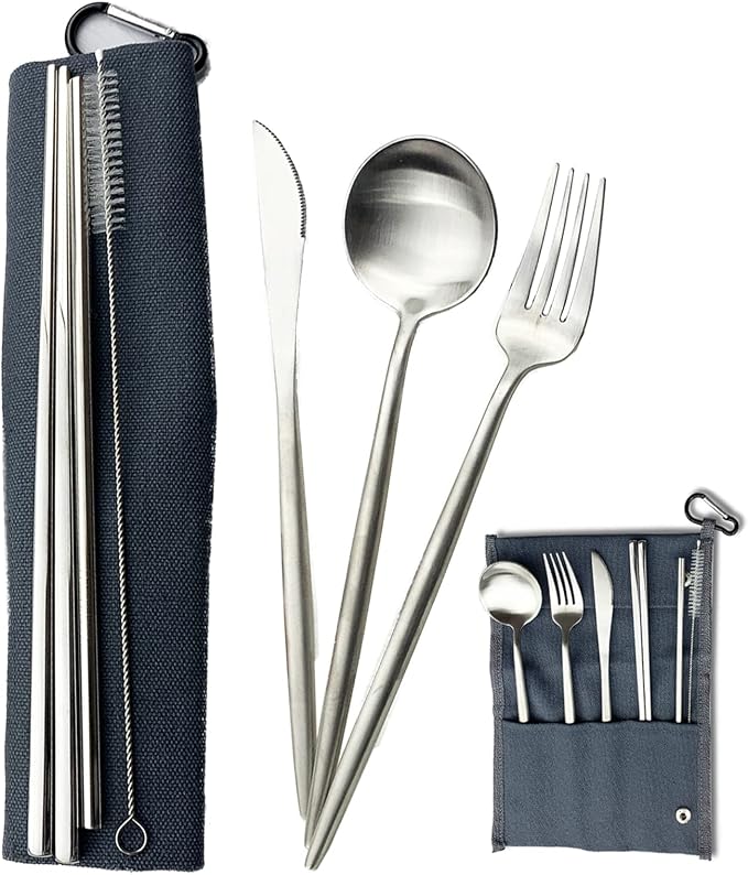 Silver-blue pouch