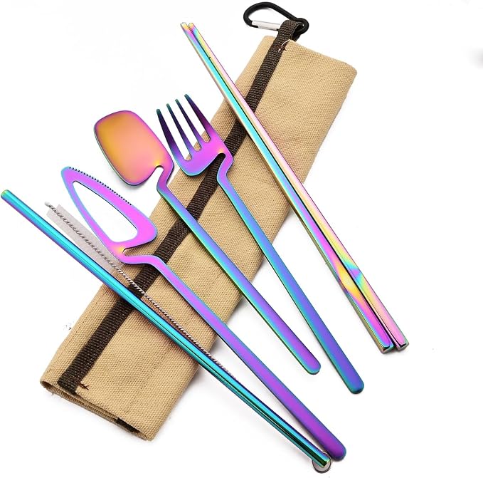 Rainbow - Khaki pouch