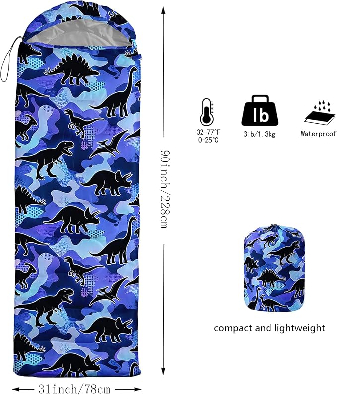 Blue Camo Dinosaur