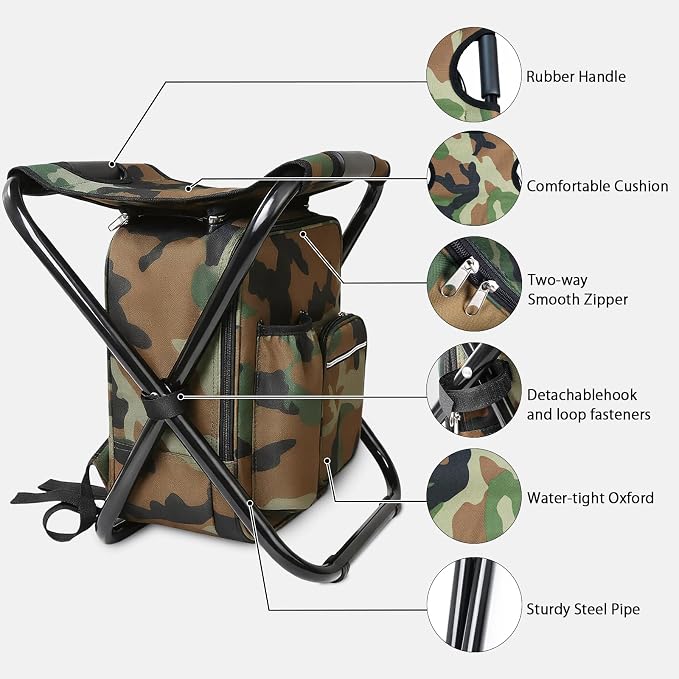Bc-2 Stools and 1 Bag-camouflage