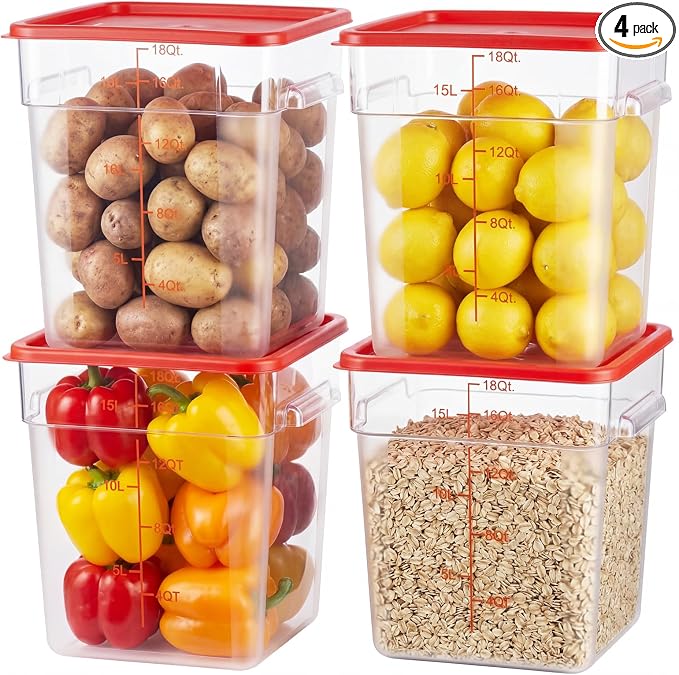 18.0 Qt-Red Lids