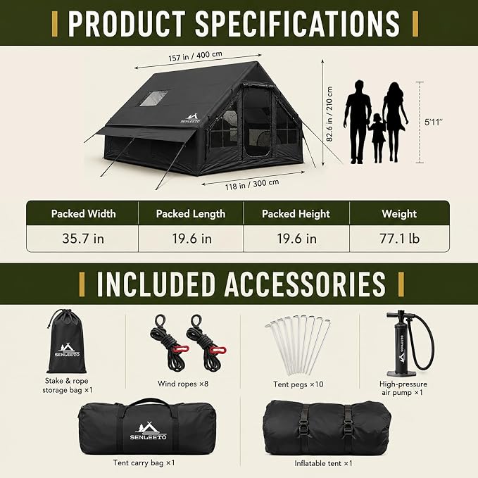 Black - with Waterproof Pad & Fireproof Mat