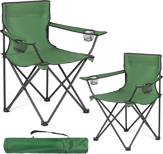 Upgraded-dark Green Chairs 2pcs
