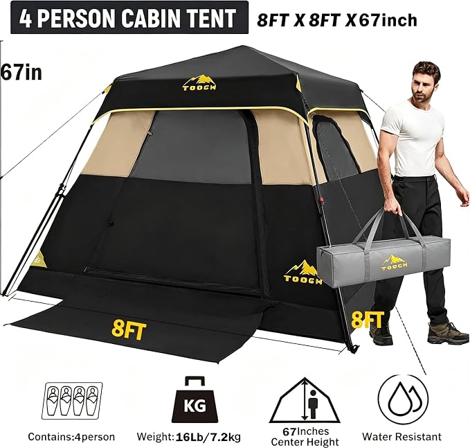 4 Person Black