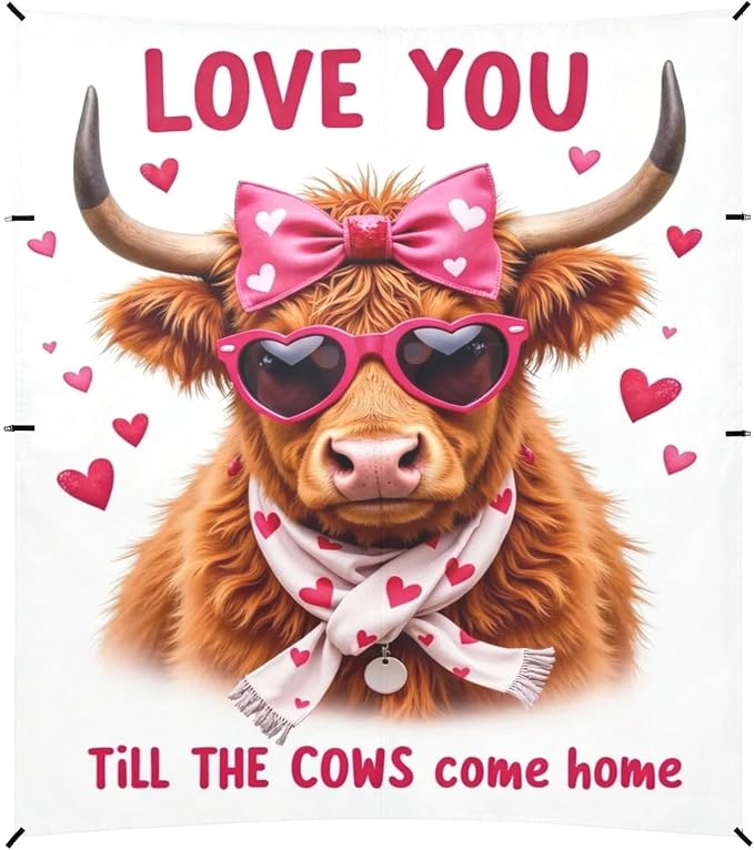 Valentine Highland Cow Love You