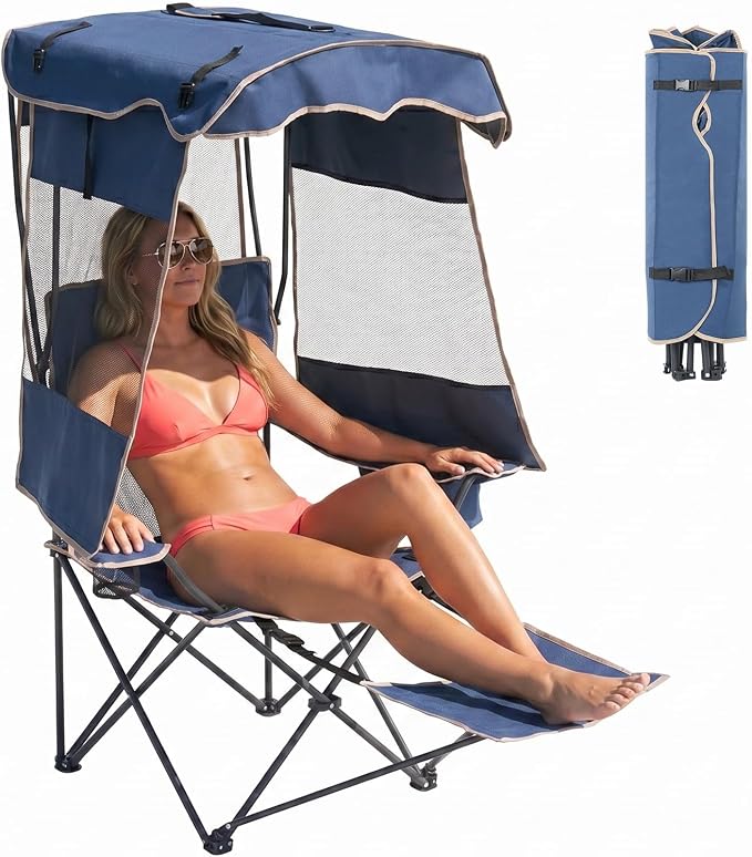 Navy Blue With Footrest