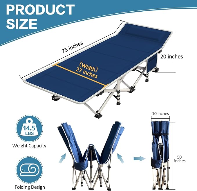Cot With Purple Pad