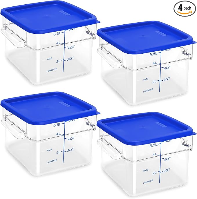 6.0 Qt-Blue Lids