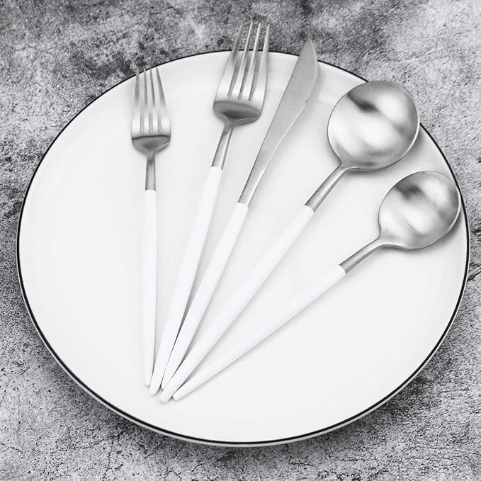 White Handle Silver
