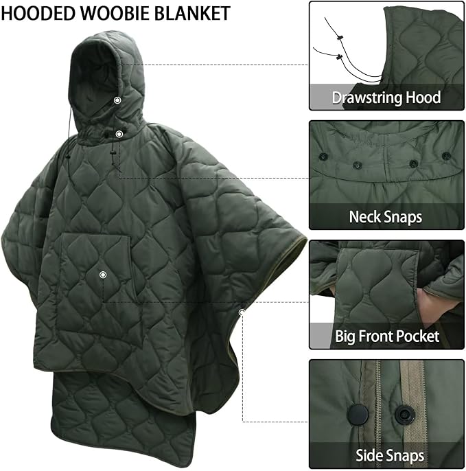 Hooded Grey Green