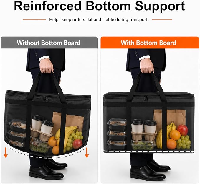 Black Bag with Drink Carrier