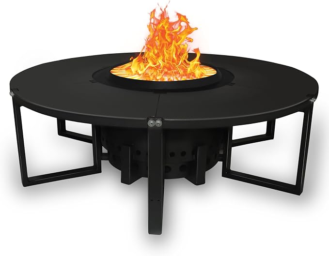 Smokeless Fire Pit + Surround Table