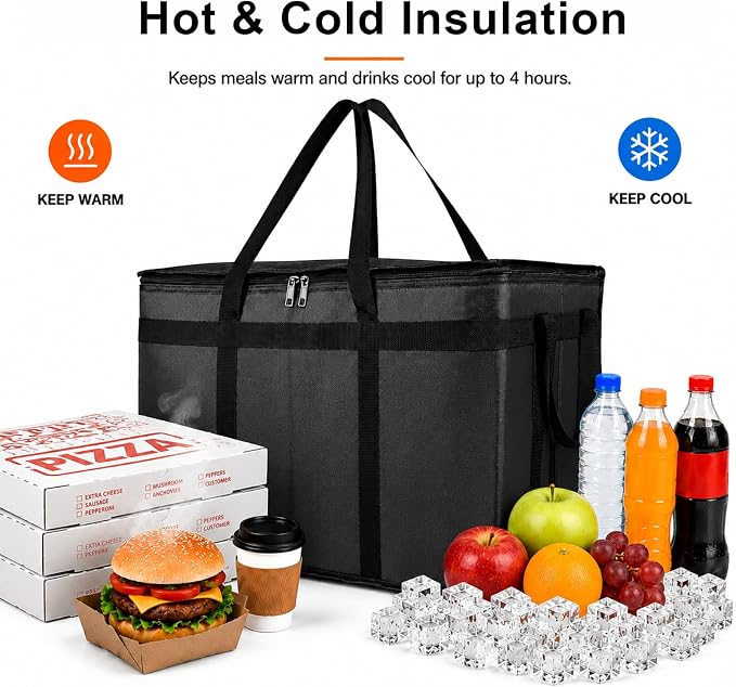Black Bag with Drink Carrier