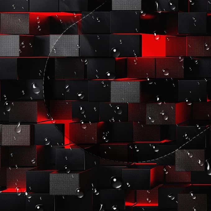 Red and Black Geometry Honeycomb