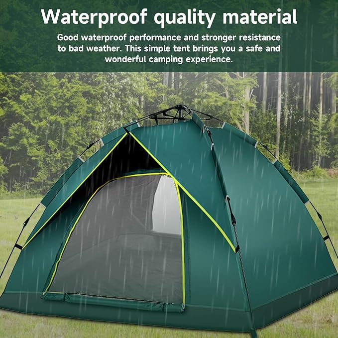 Green with doors no windows 3-4 person