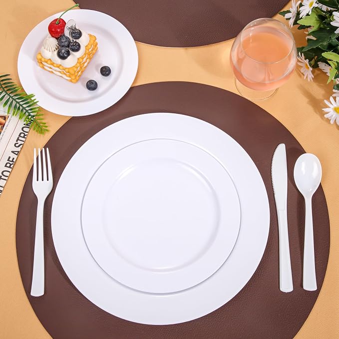 360pcs White Plastic Silverware