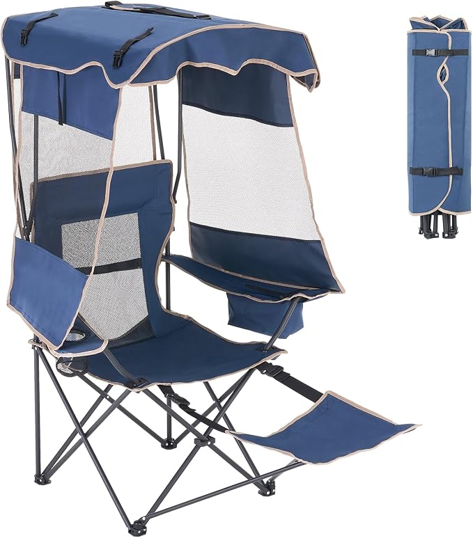 Navy Blue With Footrest