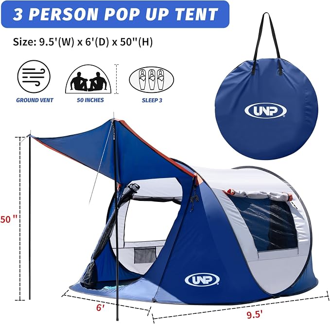 3 Person Blue with Vestibule