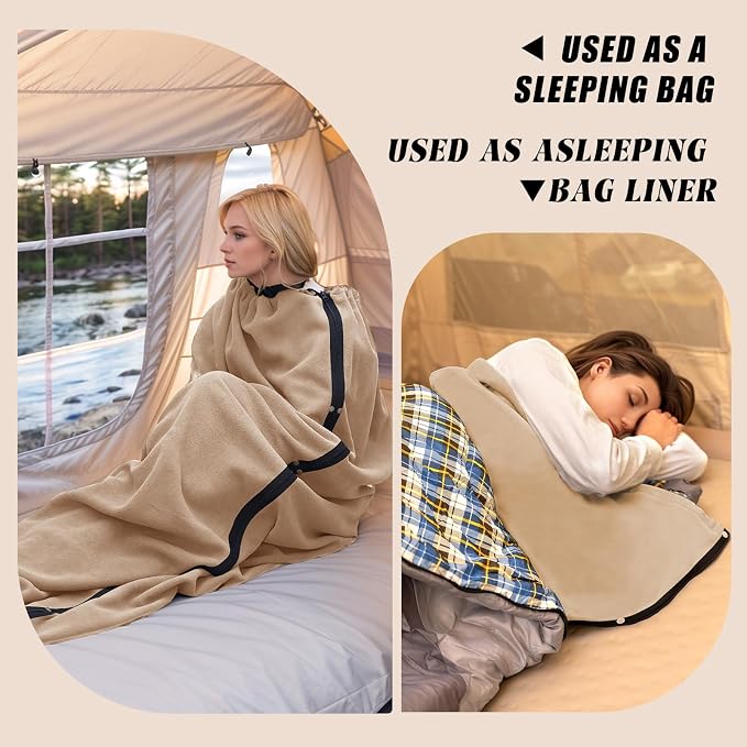Polar Fleece Blanket - Khaki