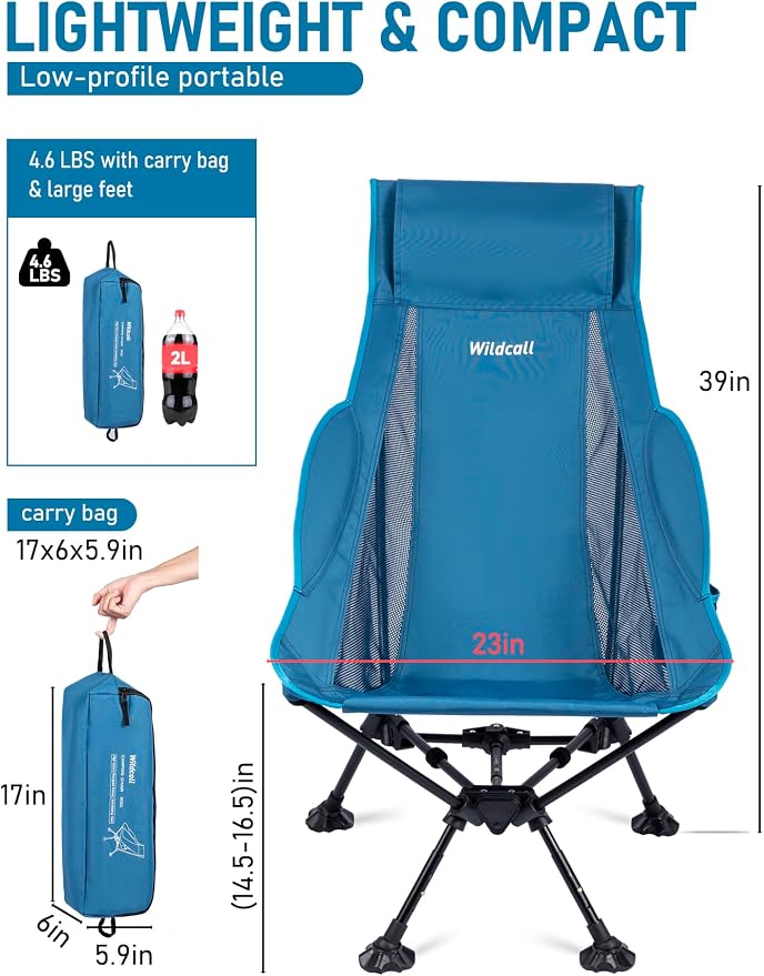 2 X Blue High Back