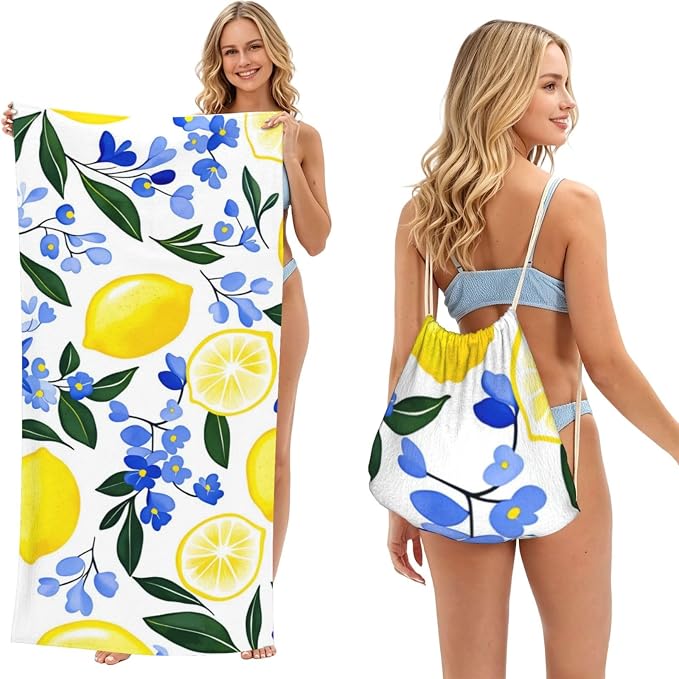 Lemon and Blue Floral
