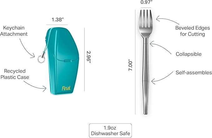 Cyan-ara Plastic Case, Silver Fork