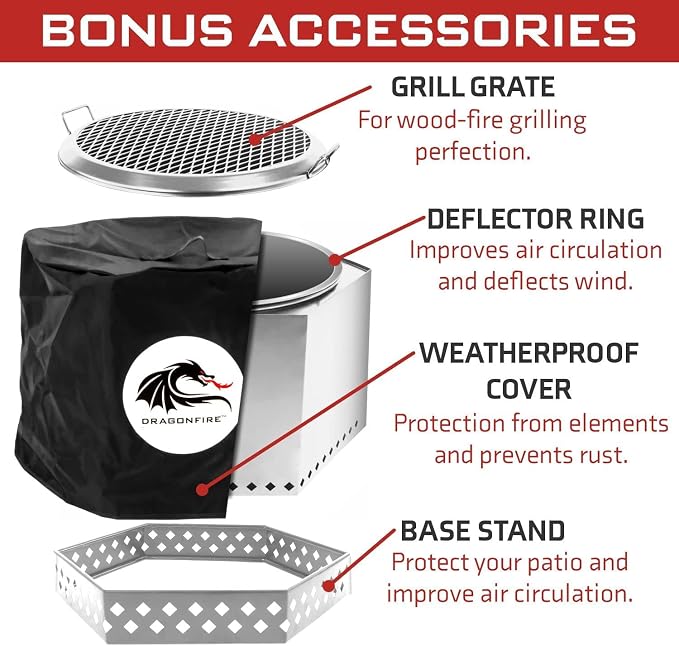 Stainless Backyard Smokeless Firepit