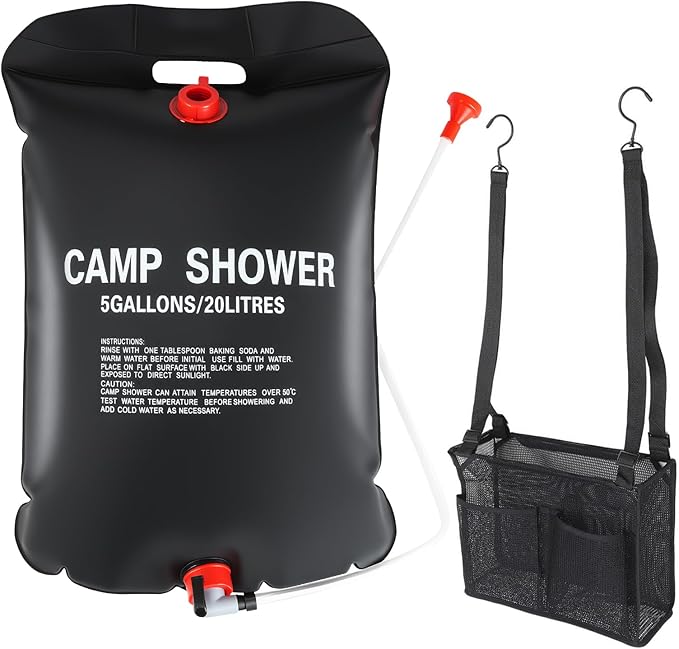 Black shower bag+Black shower caddy