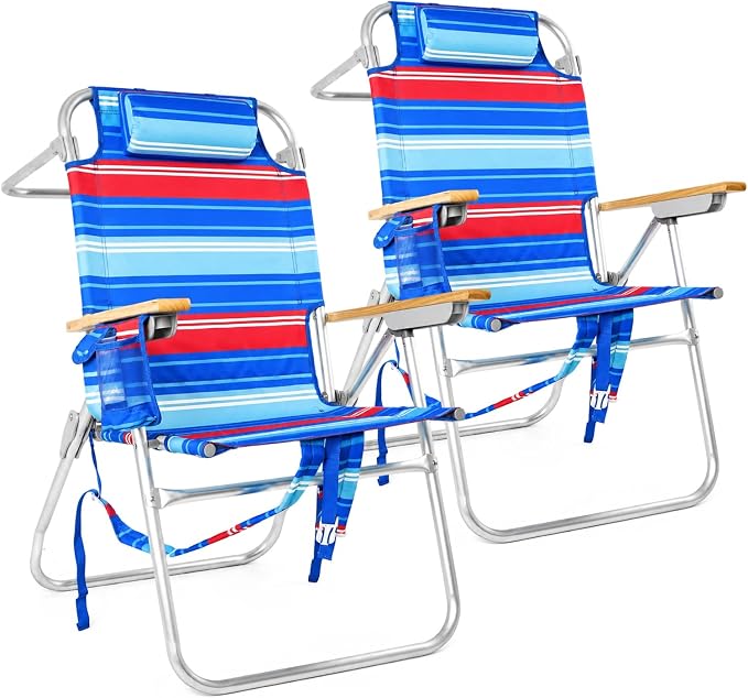 2 Pack Red Blue Stripes